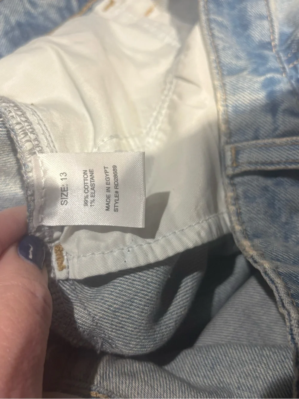 Fashion Nova High Rise Distressed Light Wash Denim Cutoff Shorts Size 13
